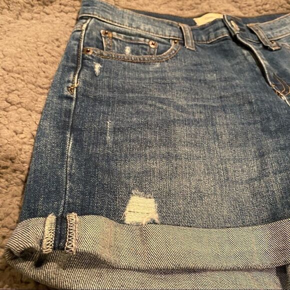 GAP Jean 5”Shorts Sz 24 Distressed Cuffed Leg - Picture 2 of 12